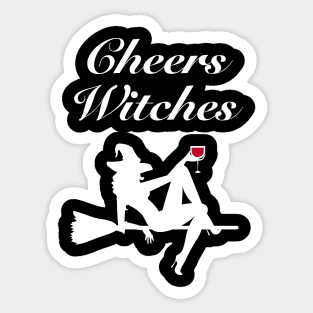 Cheers Witches Halloween Party Joke Sticker